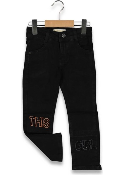 Kız 3/7 Yaş Thıs Gırl Nakışlı Kot Pantolon