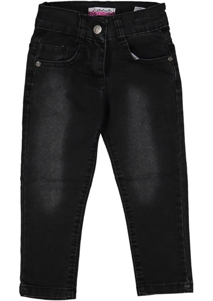 Kız 3/7 Yaş Klasik Siyah Kot Pantolon