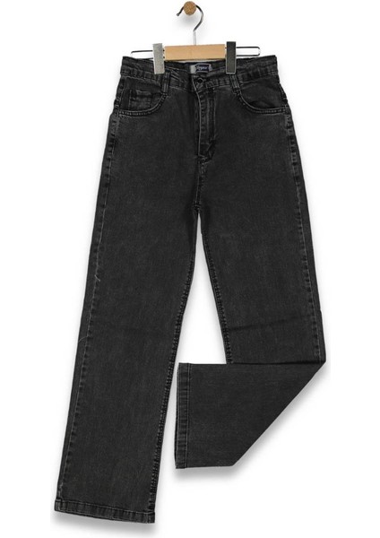 Kız 13/16 Yaş Yüksel Bel Geniş Paça Kot Pantolon