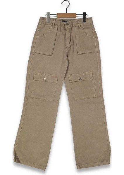 Kız 8/12 Yaş Dizleri Cepli Pfd Renkli Kız Pantolo