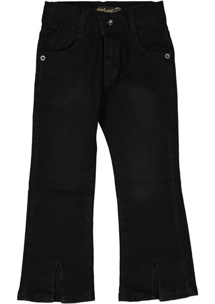 Kız 8/12 Yaş Yırtmaçlı Kot Pantolon