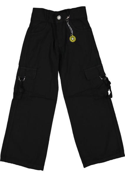 Kız 11/15 Yaş Bond Paraşüt Kargo Cepli Aksesuarlı Pantolon