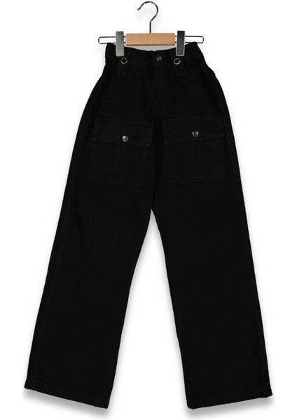 Kız 11/15 Yaş Çıtçıtlı Cepli Boyfrend Kot Pantolon