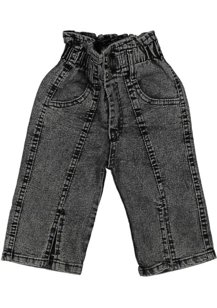 Kız 3/7 Yaş Yırtmaçlı Kot Kapri