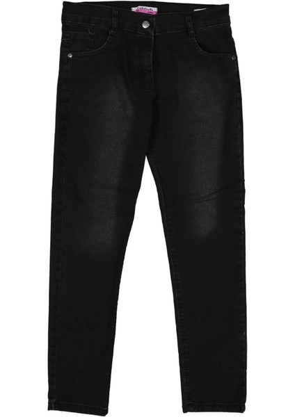 Kız 13/16 Yaş Klasik Kesim Siyah Kot Pantolon