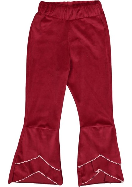 Kız 4/8 Yaş Ispanyol Paça Nakışlı Pantolon