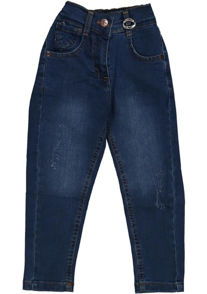 Kız 10/15 Yaş Fularlı Kot Pantolon