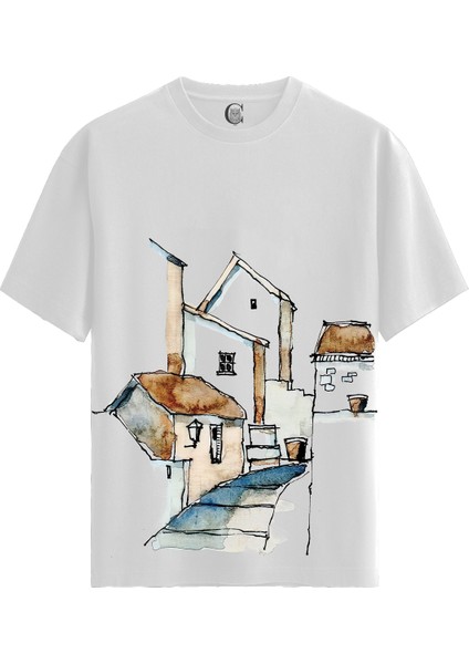 Rustic Alley - Pamuklu Erkek Beyaz Tişört - Premium Quality