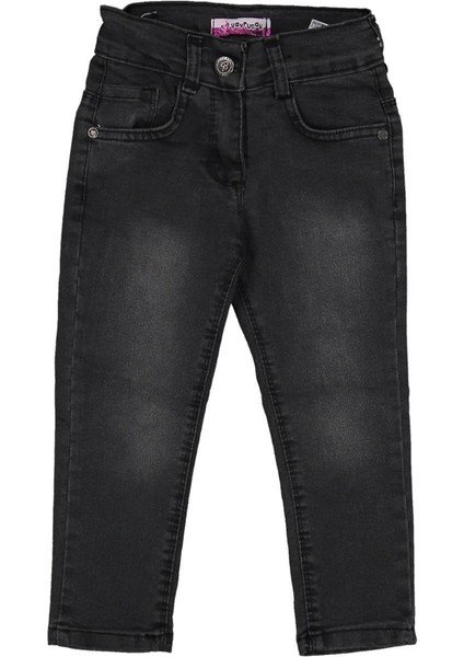 Kız 3/7 Yaş Klasik Füme Kot Pantolon
