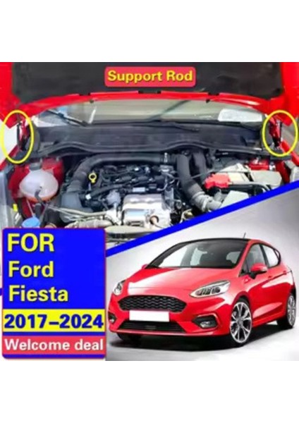 2017-2023 Ford Fiesta Kaput Amortisörü Kiti- Set