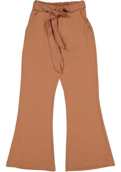 Kız 10/14 Yaş Beli Kemerli Bol Paça Pantalon