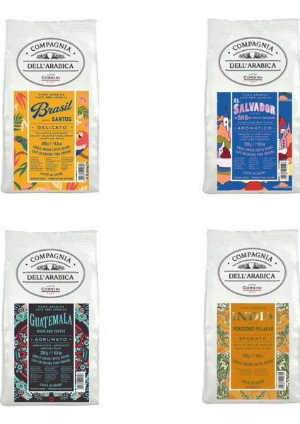 Tanışma Paketi Arabica Çekirdek Kahve 4x250 gr