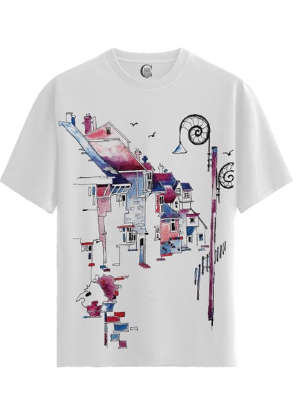 Neon Alley - Pamuklu Erkek Beyaz Tişört - Premium Quality