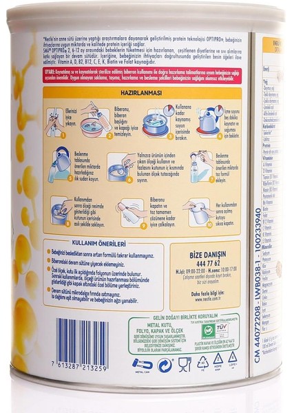 Nessiworld Sma Optipro Probiyotik 2 Bebek Devam Sütü 6-12 Ay 400 gr