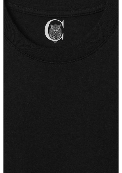 Rose Sketch - Pamuklu Kadın Siyah Tişört - Premium Quality