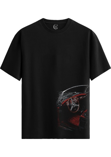 Mga 59 - Pamuklu Erkek Siyah Tişört - Premium Quality