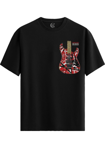 Frankenstrat Pamuklu Erkek Siyah Tişört - Premium Quality