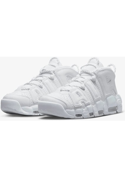 Uptempo'96 Air More Leather Sneaker Hakiki Deri Bilekli Günlük Spor Ayakkabı Beyaz modelleri