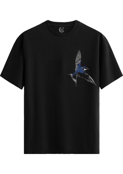 Swift Flight Pamuklu Erkek Siyah Tişört - Premium Quality