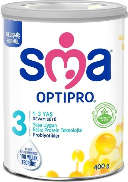 Nessiworld Sma Optipro Probiyotik 3 Bebek Devam Sütü 1-3 Yaş 400 gr