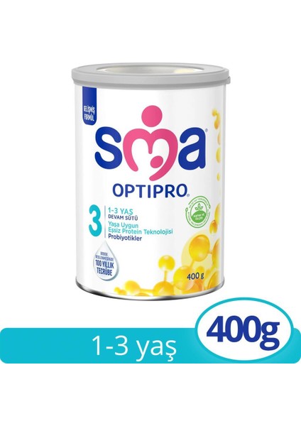Nessiworld Sma Optipro Probiyotik 3 Bebek Devam Sütü 1-3 Yaş 400 gr