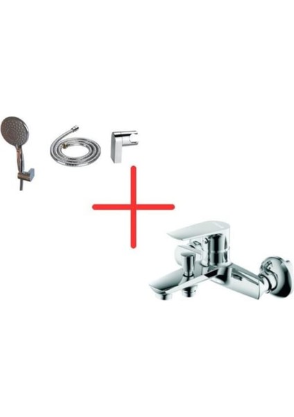 SH150-3 Fonksiyonlu El Duşu ve SO2500 Solo Banyo Armatürü Seti