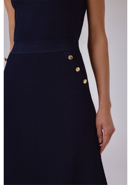 Lacivert Fileli Midi Boy Etek modelleri