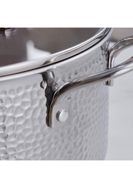 3 Ply Powersteel Enzo 8 Parça Indüksiyon Tabanlı Çelik Tencere Seti