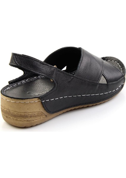 Siyah Leather Kadın Sandalet K05331031103 modelleri