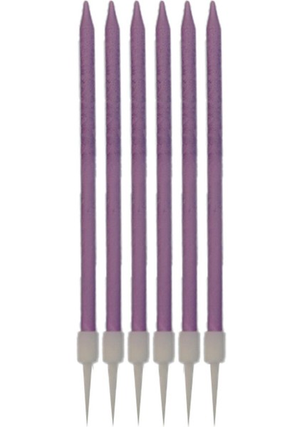 Retro Mor Renk Mum Pasta Mumları 6lı Paket fiyatları