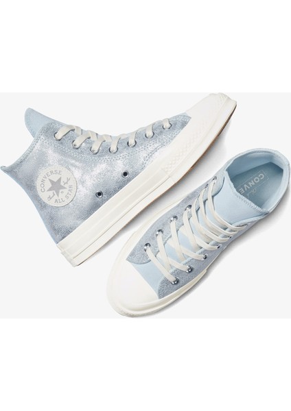 Chuck 70 Suede Shimmer Unisex Mavi Süet Sneaker