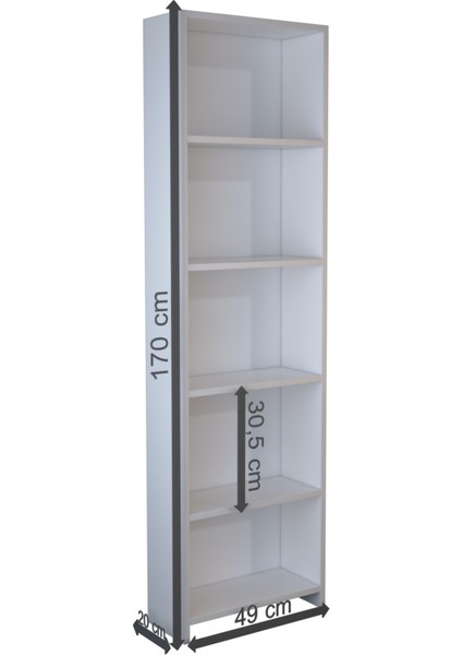 Abete 5 Raflı Kitaplık / Atlantik Çam fırsatları
