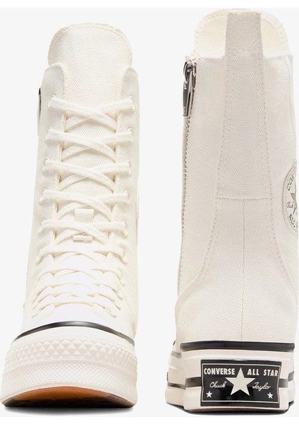 Chuck 70 Plus Unisex Krem Platform Sneaker modelleri