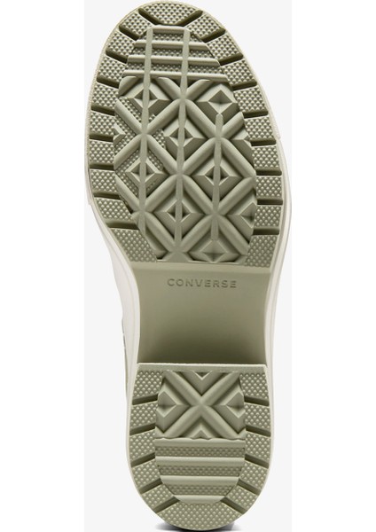 Chuck 70 De Luxe Heel Unisex Haki Deri Platform Sneaker indirimleri