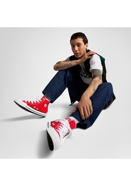 Chuck Taylor All Star Unisex High Top Kırmızı Sneaker fırsatları