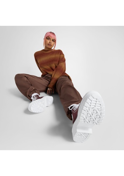 Chuck Taylor All Star Lugged Heel Kadın Bordo Platform Sneaker fırsatları