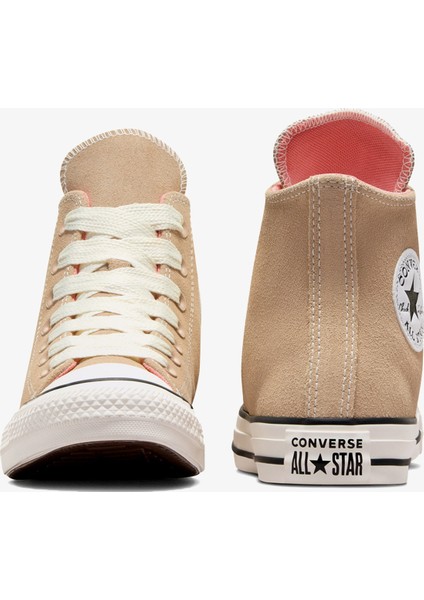 Chuck Taylor All Star Kadın Bej Süet Sneaker modelleri