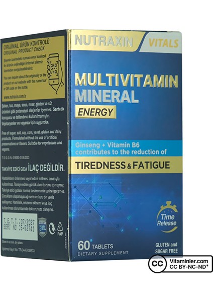 Multivitamin Mineral Energy 60 Tablet