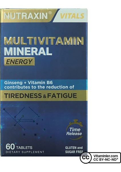 Multivitamin Mineral Energy 60 Tablet