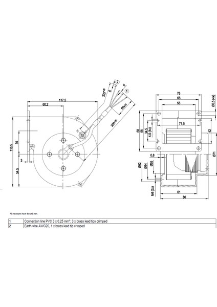 G2E085-AA01-01 Tek Emişli Radyal Fan Ø85 mm 230 V Ac 85 M³/h 2350 Min 32 W