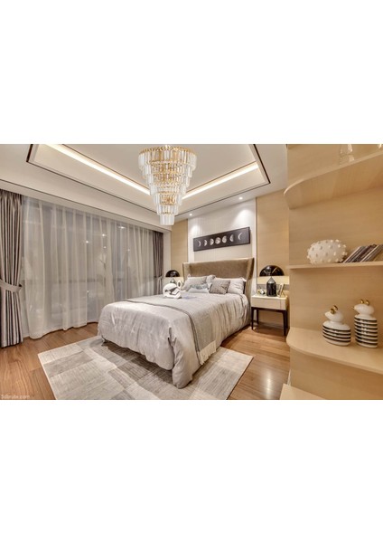 Şelale 60 Lık 7 Katlı 6 Lı Gold Sarı Sarkıt Avize