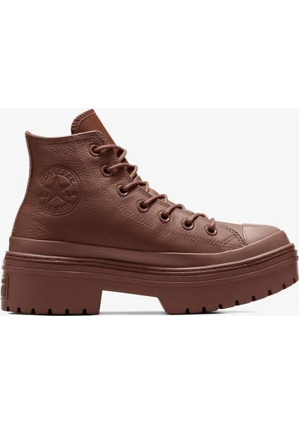 Chuck Taylor All Star Lugged Heel Kadın Kahverengi Deri Platform Sneaker