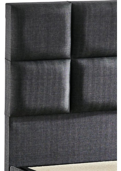 Star Başlık 150 cm Çift Kişilik Antrasit Keten Kumaşlı Modern Lüks Yatak Başlığı / Baza Başlığı fiyatları