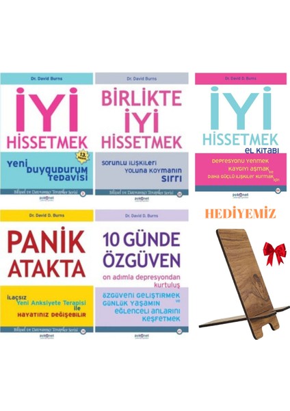 Iyi Hissetmek - Iyi Hissetmek El Kitabı - Panık Atakta - Birlikte Iyi Hissetmek - 10 Günde Özgüven / 5 Kitap-Telefon Tutucu Hediyeli / David Burns