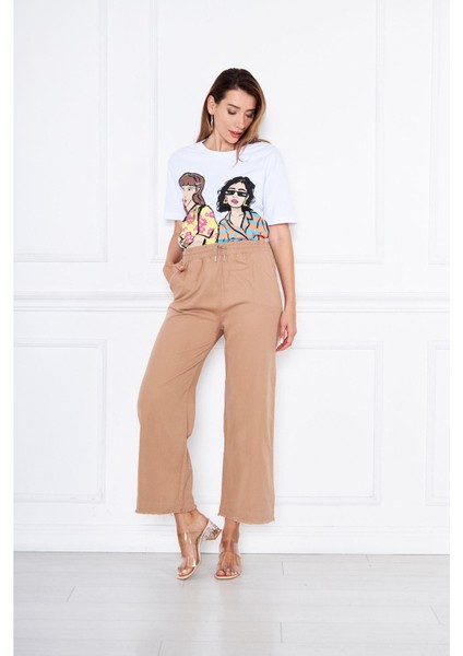 Paça Püsküllü Gabardin Pantolon