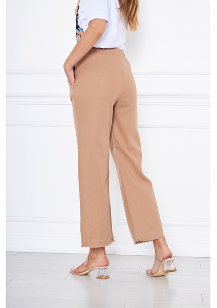 Paça Püsküllü Gabardin Pantolon