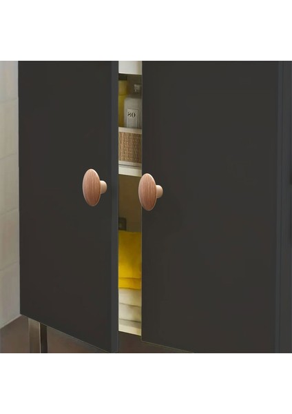 Dış Bükey Kulp Açık Ceviz Renk Mobilya Mutfak Dolap Dolabı Çekmece Kulpu Kulbu Plastik indirimleri