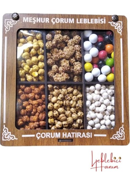 Mini Ahşap Kutulu Özel Leblebi Seti 350 gr