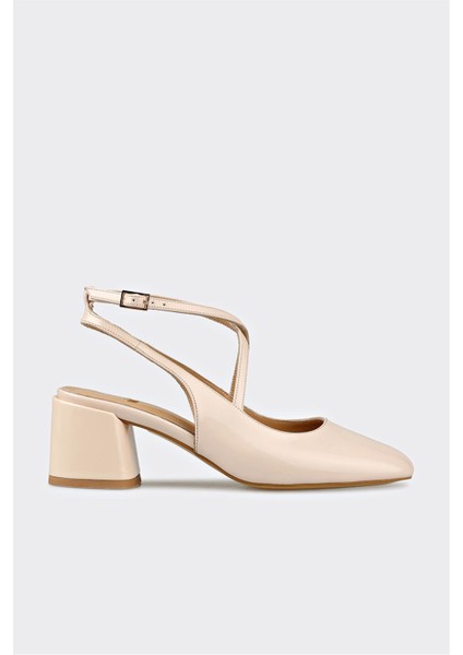 Bej Kadın Topuklu Ayakkabı