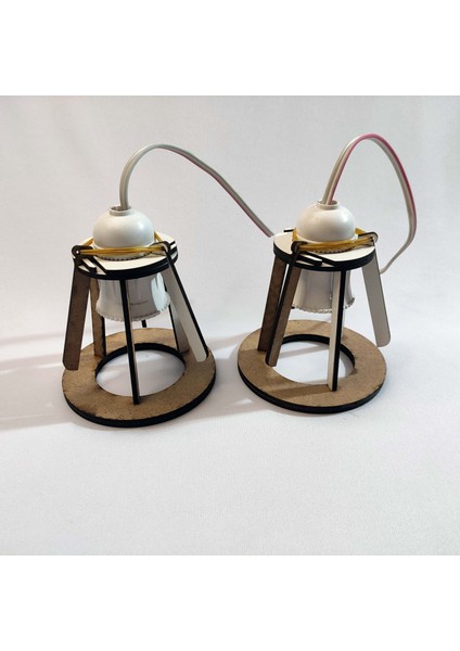 2 Adet Standart LED Ampuller Için Gömme Lamba Duyu 7cm